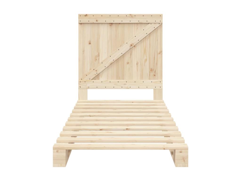 Bed frame without mattress with headboard 90x200 cm HUVL55300