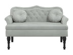 Bench with light grey cushions 120.5x65x75 cm velvet RFGV38889