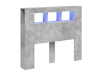 LED headboard, concrete grey, 120x18.5x103.5 cm, engineered wood UIQX68397