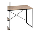 Desk with shelves in oak MDF and black metal - W- 113 x H- 60 x D- 120 cm SYFV70482
