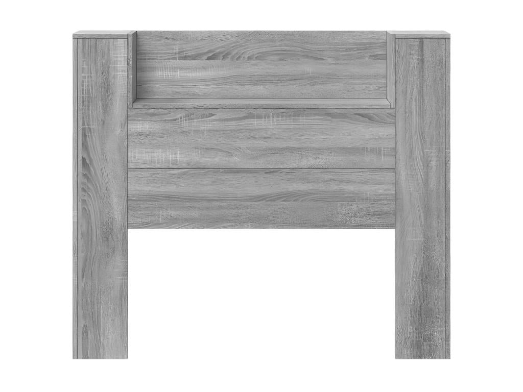 Grey LED Headboard Wardrobe 120x16.5x103.5 cm FNVC89506