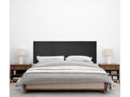 Elariva Aqualine Smooth Fabric Headboard 145x105cm with Legs for 135/140cm Beds - Black GLKY61600