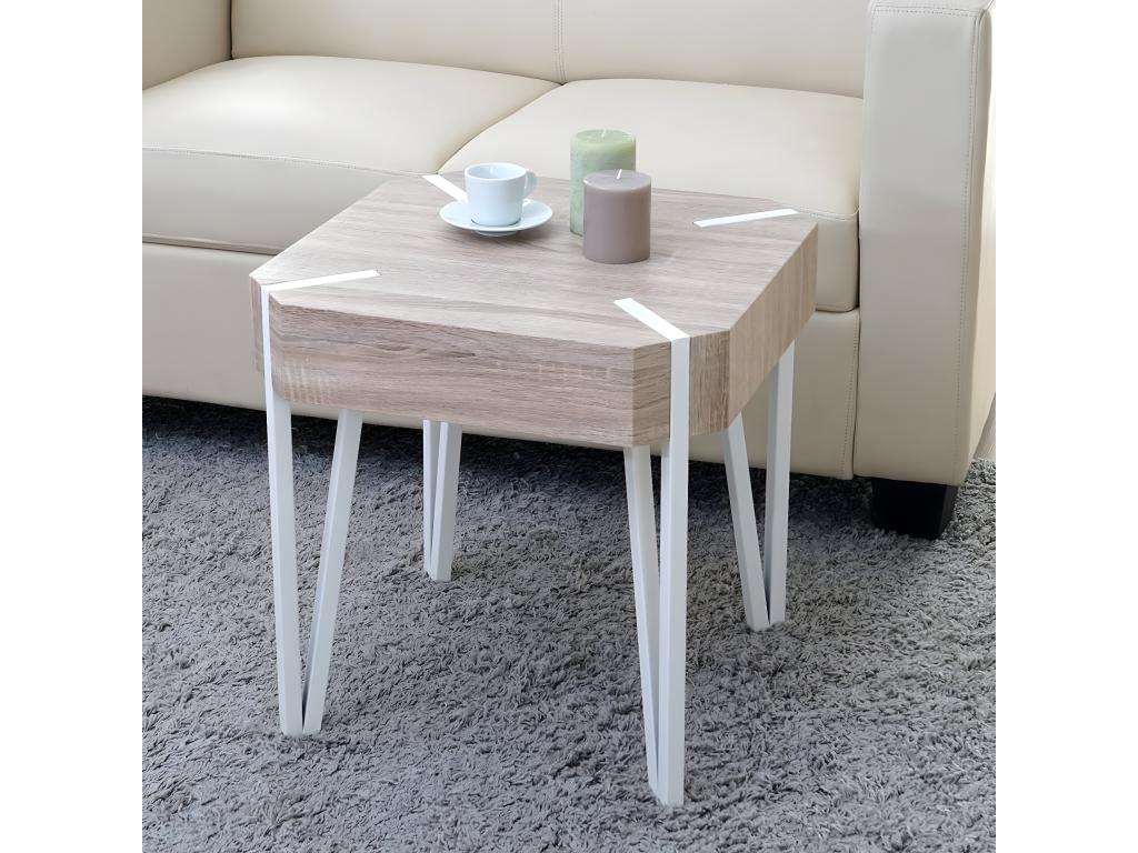Coffee table T574 oak with light metal legs BDKG31963