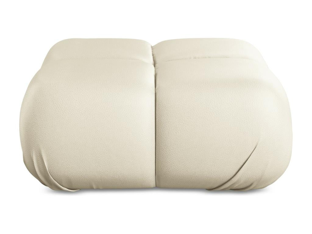 Artificial Leather Pouf - light beige - Elariva RFTS09030