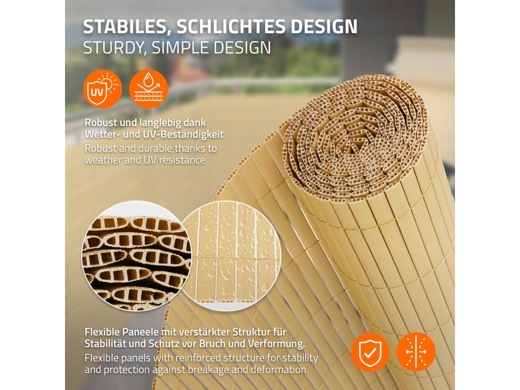 Garden privacy screen netting, 80x500 cm mat, PVC fence HFCZ84682