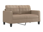 2-piece sofa set with cappuccino faux leather cushions GLQN93251