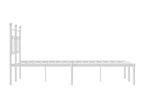 Metal bed frame with white headboard 140x200 TSSZ35759