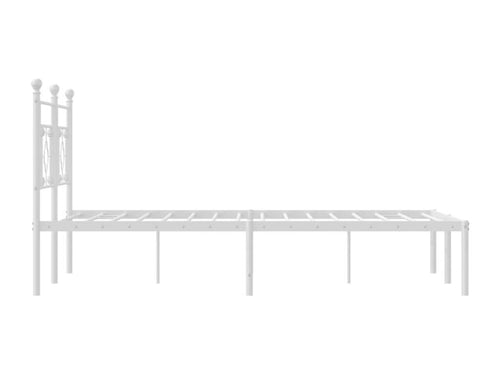 Metal bed frame with white headboard 140x200 TSSZ35759