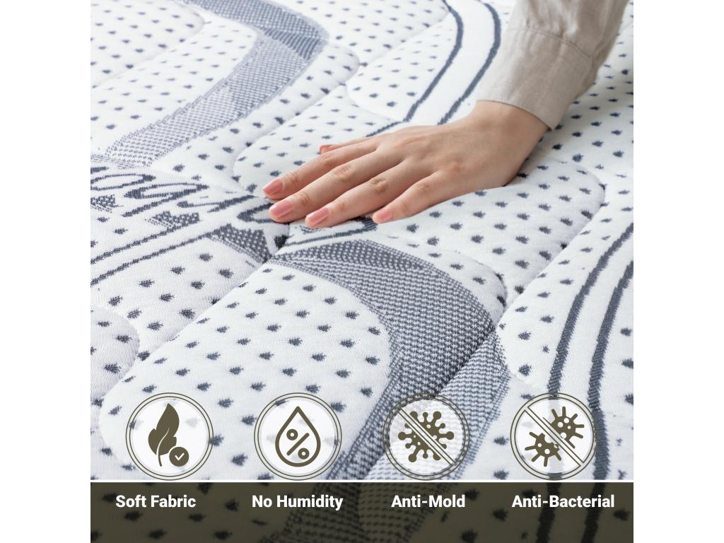 Single Mattress 115x205 with Memory Foam - Premium Quality - Height 20 cm - Made in Italy YRYE56657