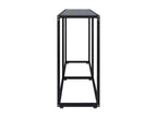 Black console table 140x35x75.5 cm Tempered glass YXUX41711