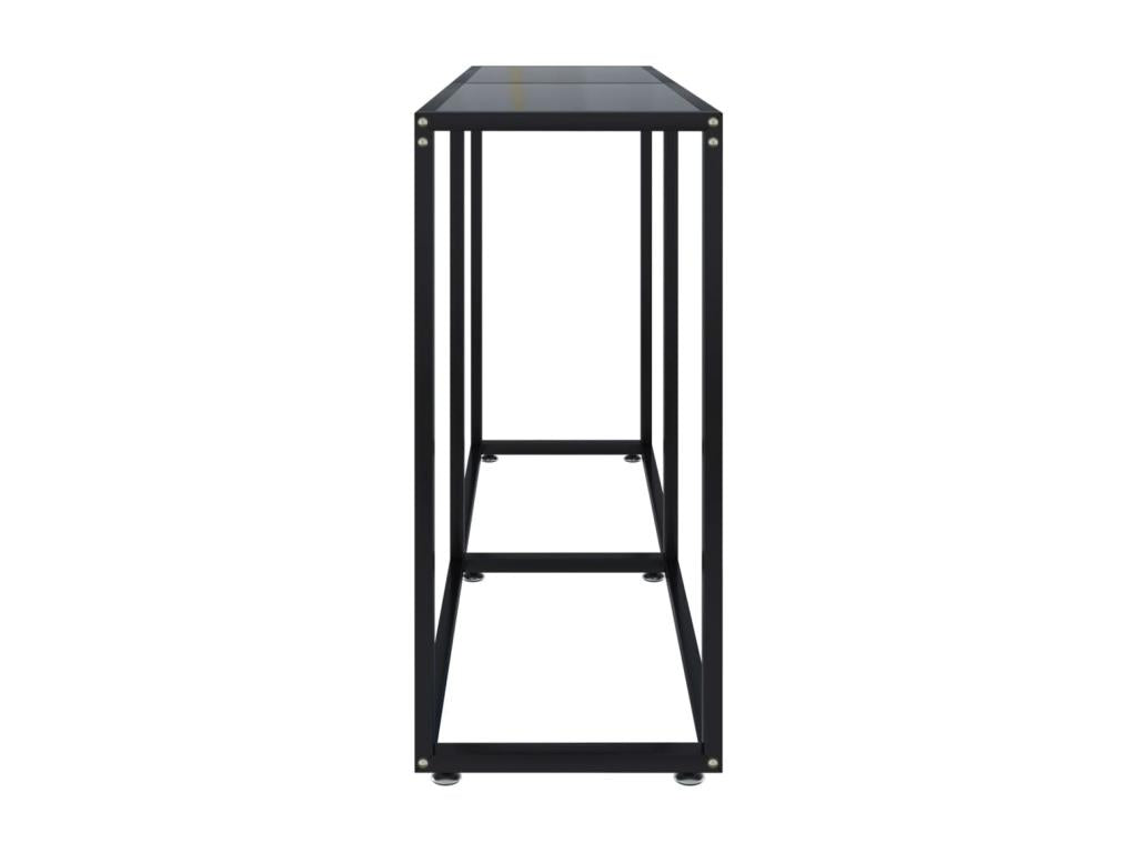 Black console table 140x35x75.5 cm Tempered glass YXUX41711