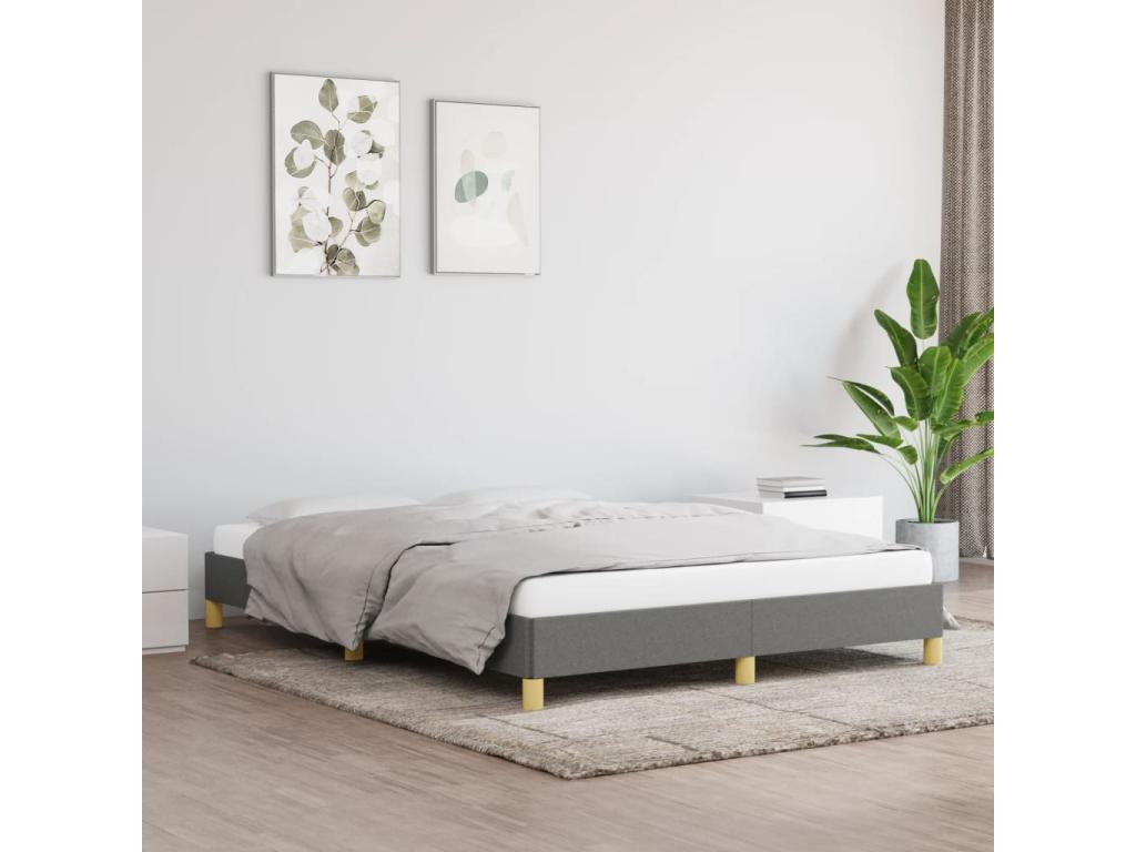 Dark Grey Bed Frame 140x200 cm Fabric FZHD04842