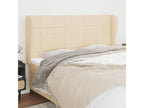 Headboard with wings, Cream, 183x23x118/128 cm, Fabric KIKL78096