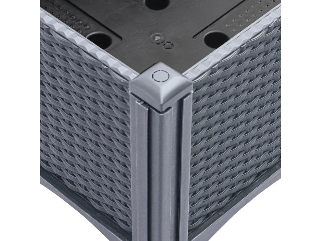 Planter with grey legs 40x40x42 cm PP FAKT90615