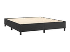 Upholstered bed base with mattress, black, 160x200 cm, XHQK16357