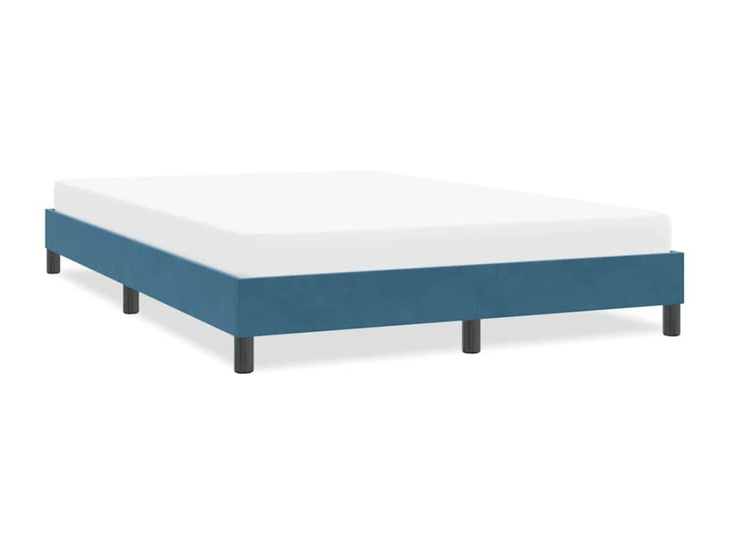 Dark blue velvet bed frame (mattress not included) 140x210 cm IJEL19828