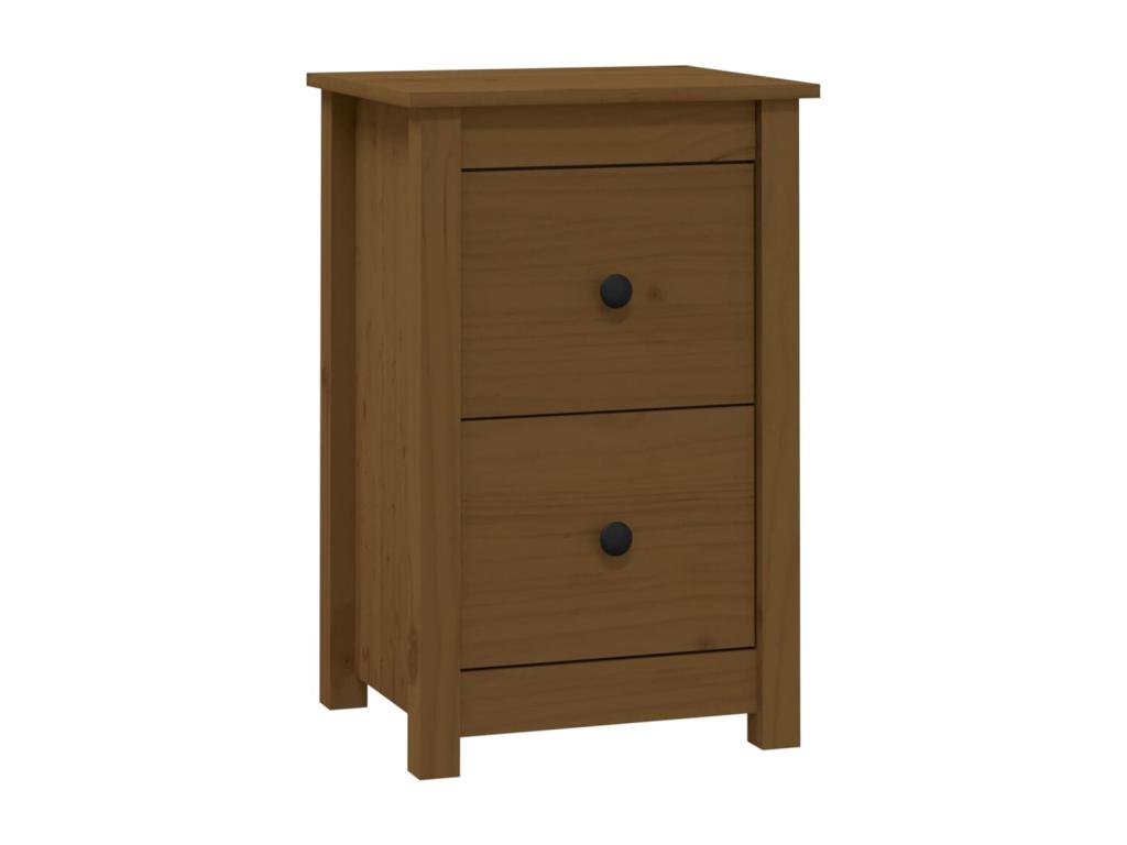 Honey brown bedside table, 40x35x61.5 cm, solid pine wood, PIOC18670