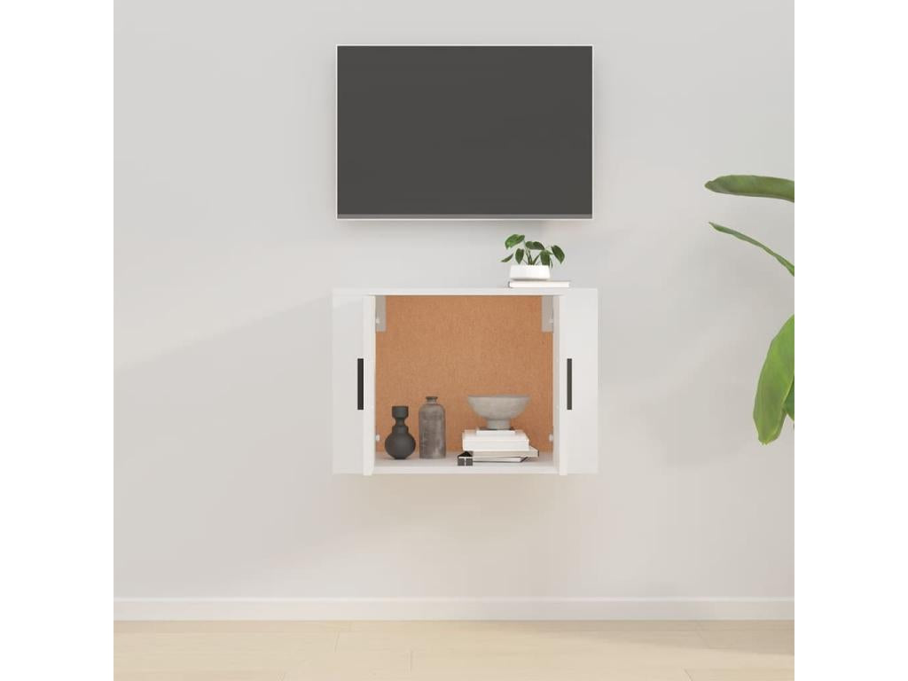 White wall-mounted TV unit 57x34.5x40 cm FION05342