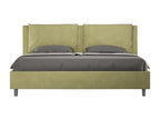 Bed with upholstered slatted base 180x210 cm, green microfiber, Elariva SJUC85222