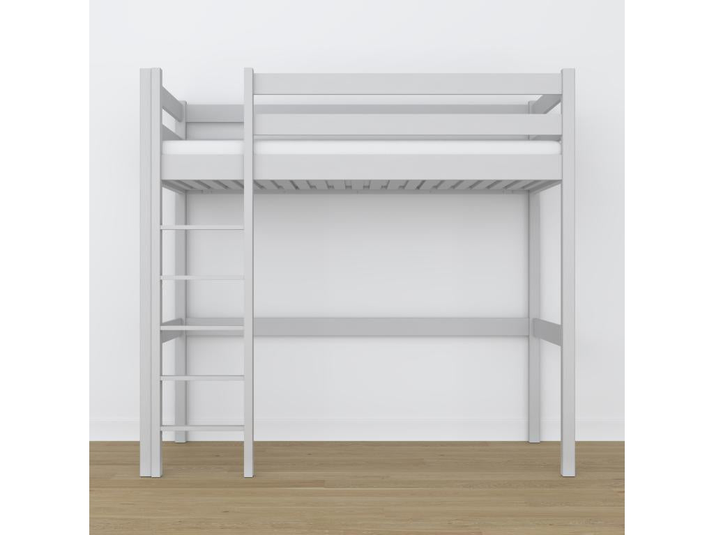 Wooden loft bed N05 Grey 100x200 DYIA95594