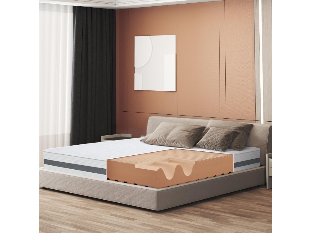 Double mattress 140x205 with orthopedic memory foam - Height 25 cm - Made in Italy PYVN06002
