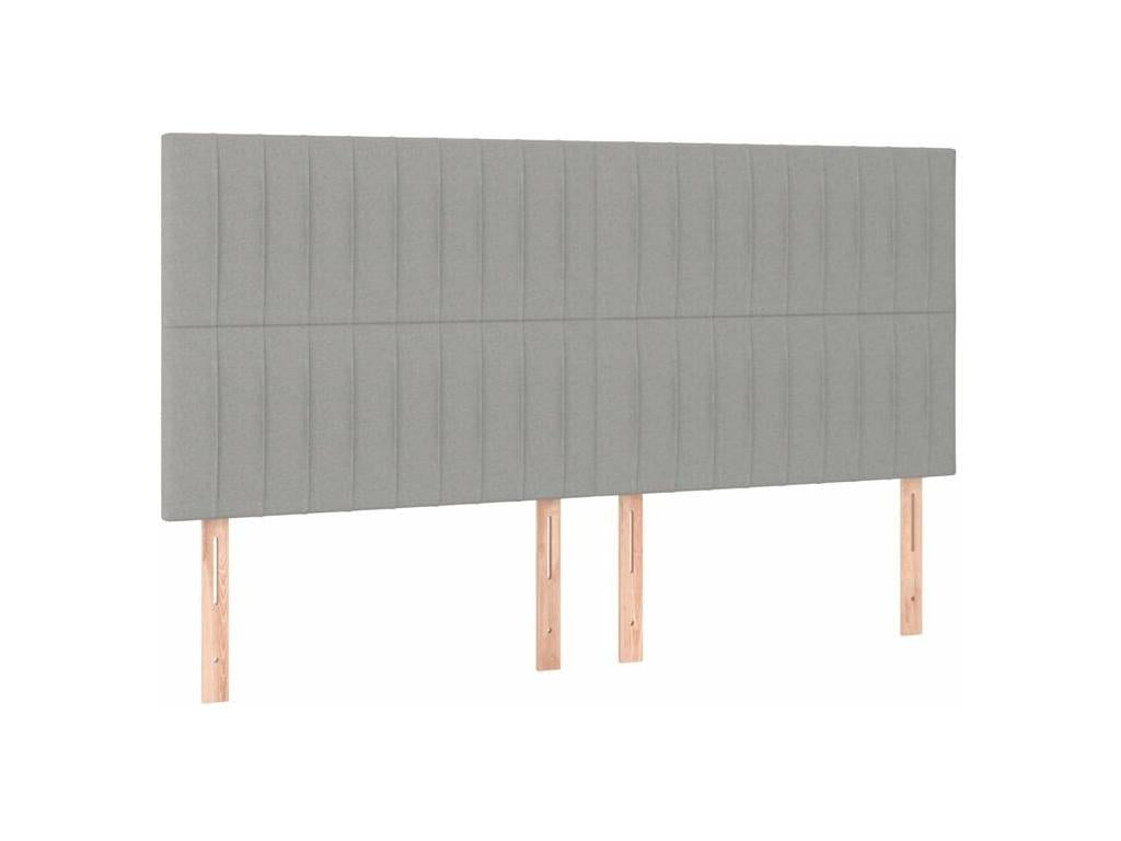 Bed base with mattress, light grey, 160x200 cm, fabric VGYF14190