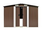 Garden shed 257x298x178 Metal Brown AJVX52117
