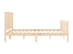 Bed frame with headboard 160x200 cm solid wood IMVL11933