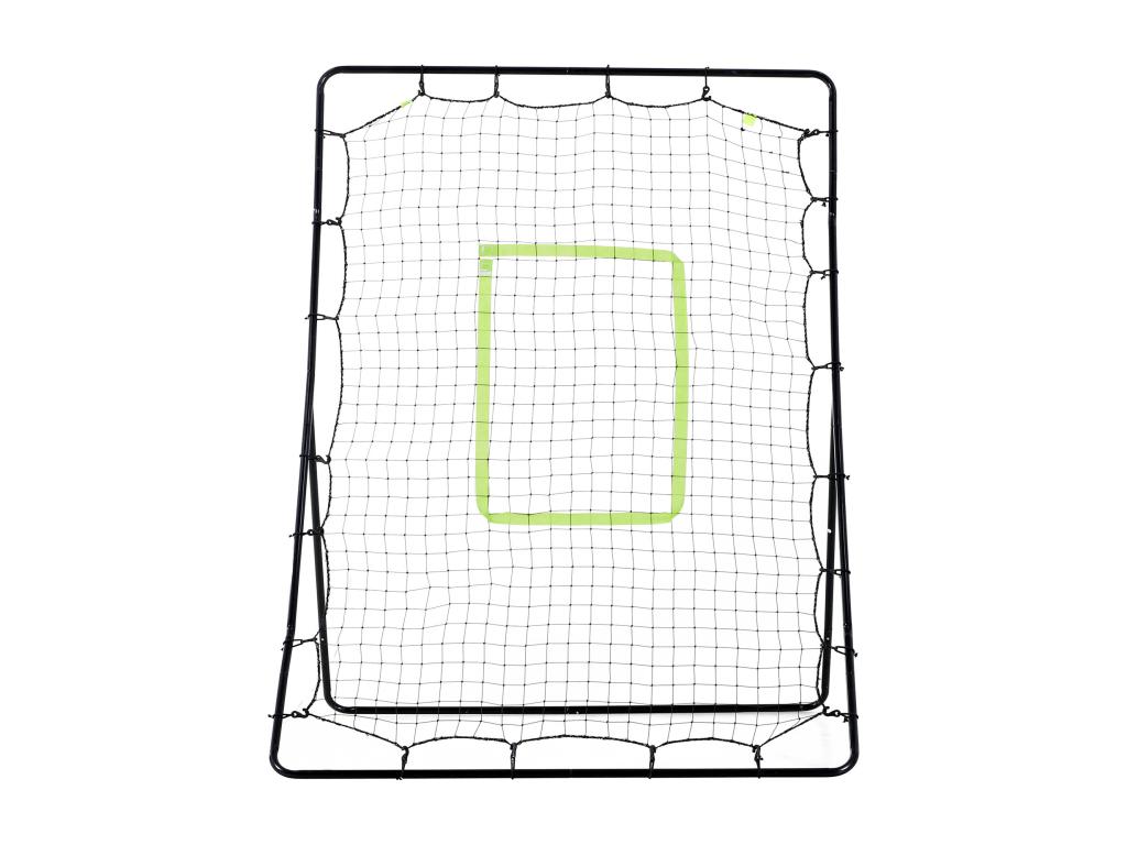 Football rebound net 123L x 90W x 174H cm, target and fixing stakes included, black/green SOLF03426