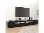 TV stand with LED lights, black, 260x35x40 cm, LPYZ97148
