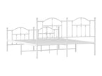 Metal bed frame without mattress and white bed legs 180x200 cm NRTJ01769