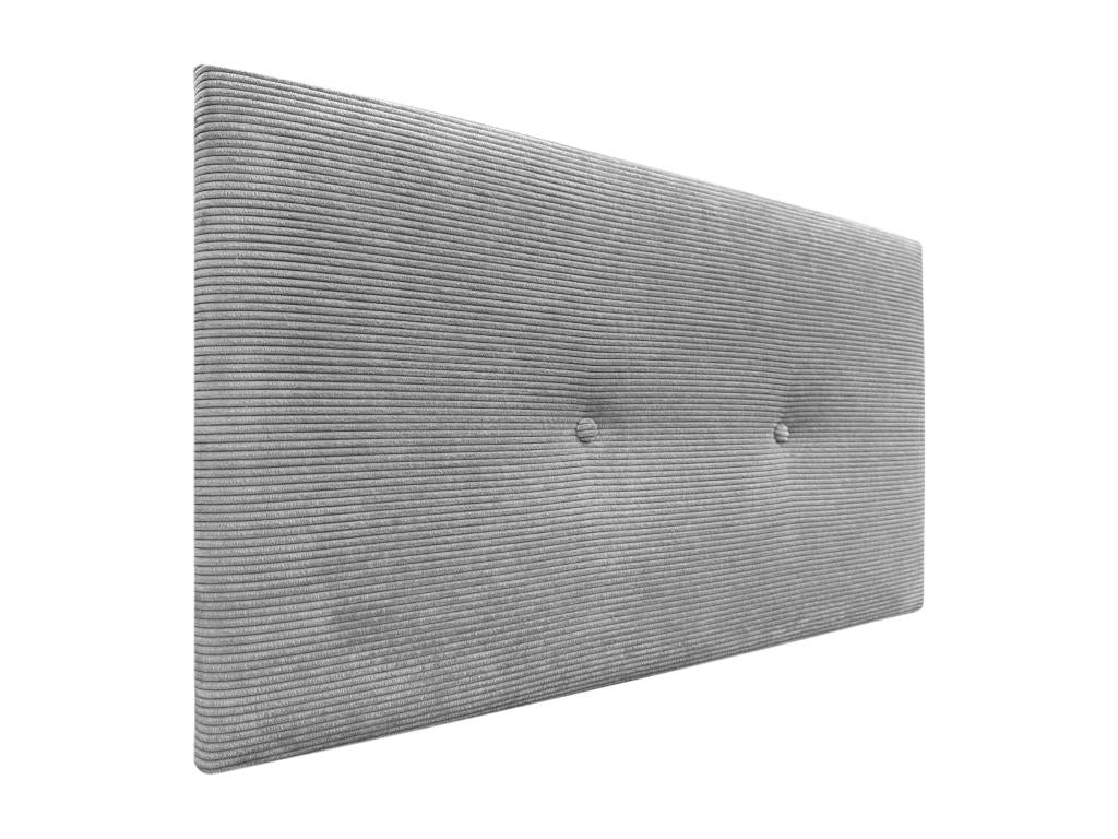 Elariva Plain Corduroy Headboard with Buttons 145x50 cm Fits 120/135/140 cm Beds - Grey GAYB71100