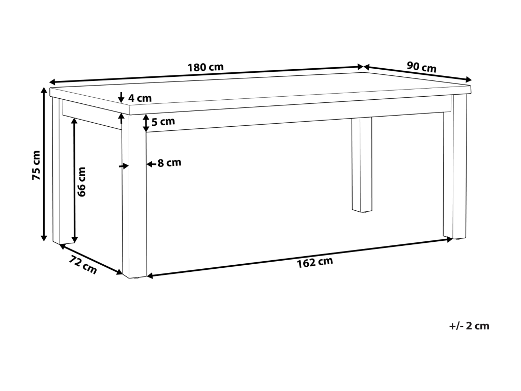 Elariva ZIUE36239 Grey Concrete Garden Table