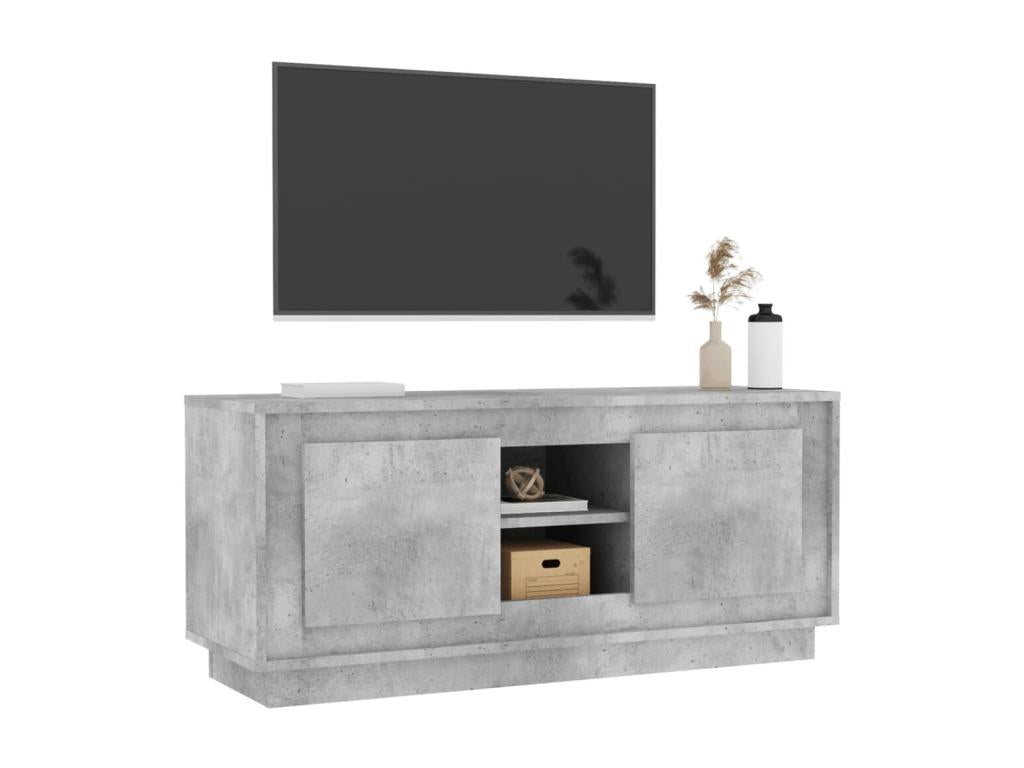 TV stand, concrete grey, 102x35x45 cm, engineered wood, EEFP89220