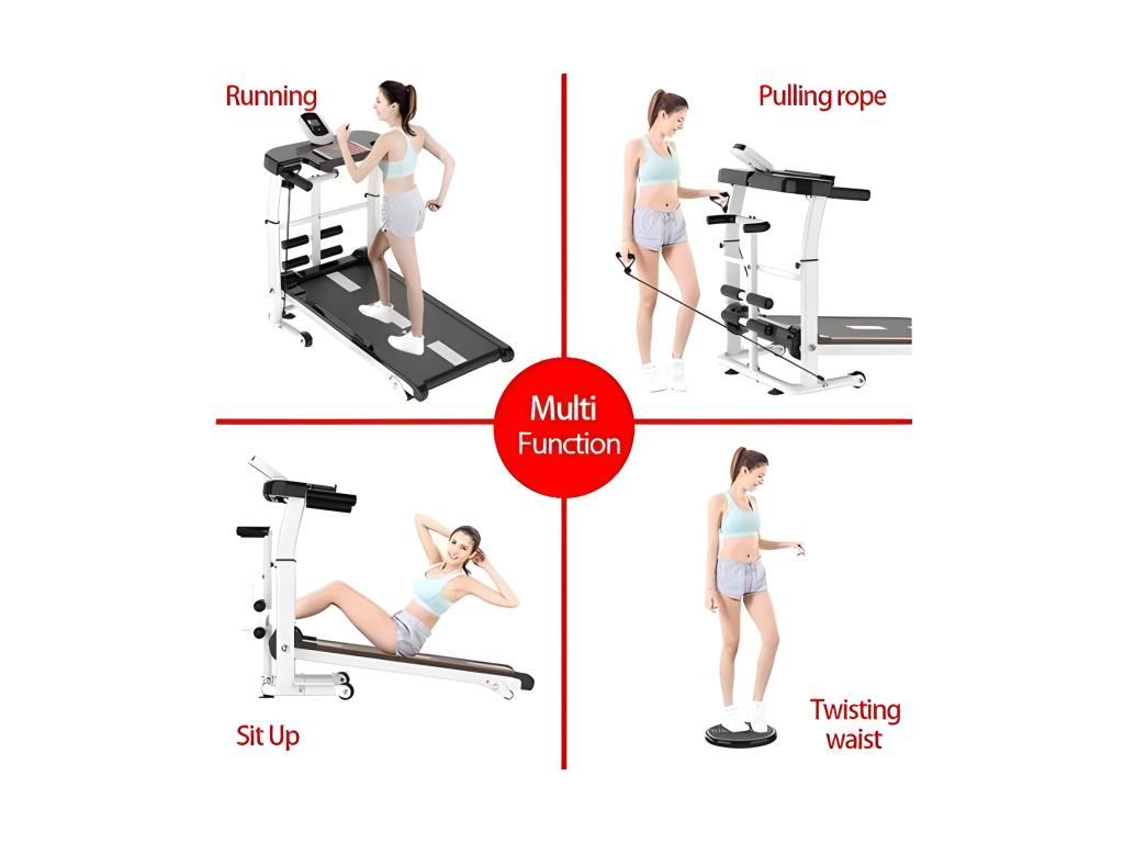 Elariva QZIR12018 Black Multifunctional and Foldable Treadmill 1555