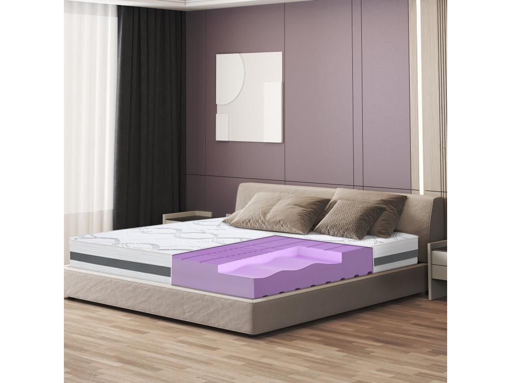 Double Mattress 150x210 with Memory Foam - Premium Quality - Height 25 cm - Made in Italy XQAX35273