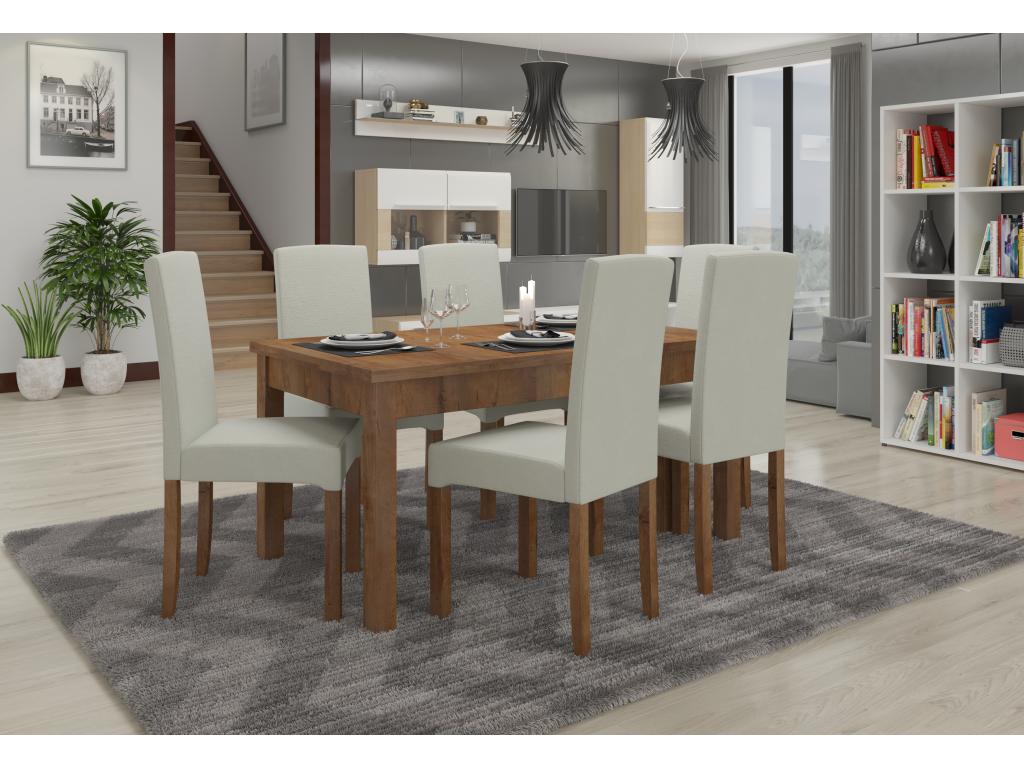 Brown wood chair with choice of fabric Zakria-Tissu 27111 RIVA65126