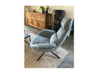Lysvia - Swivel armchair in silver velvet FTMT69036