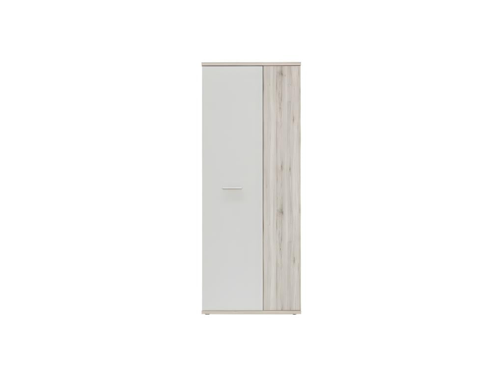 2-door shoe cabinet, white with aged wood finish - Elariva HOMR52963