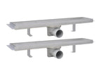 Set of two silver drainage channels 53x14x70 cm 02 0003025 TMJE00669