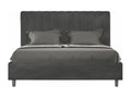 Elariva LJER99589 Upholstered Double Bed with Storage 140x200cm Grey Microfiber LJER99589