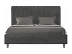 Elariva LJER99589 Upholstered Double Bed with Storage 140x200cm Grey Microfiber LJER99589