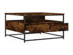 Smoked oak coffee table 80x80x45 engineered wood FRKS37171
