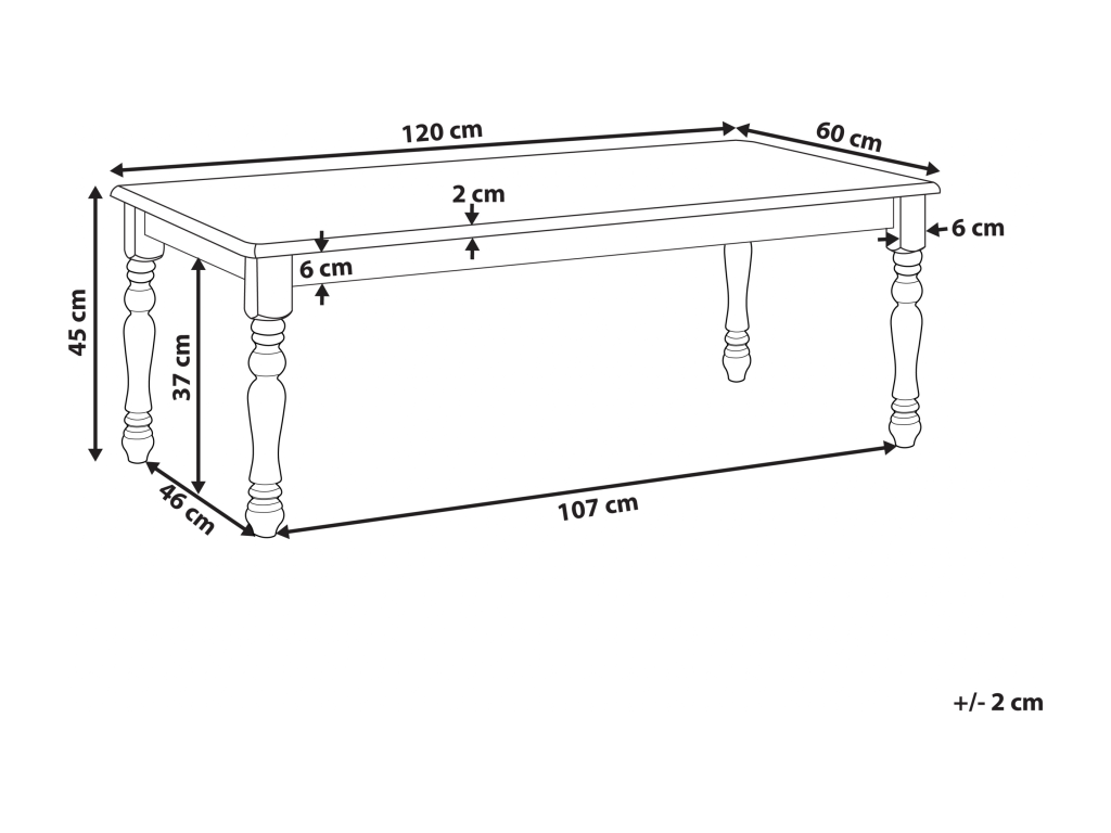 White Coffee Table TDMM33678