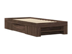 Bed frame without mattress, brown oak, 100x200 cm, BUKD23743