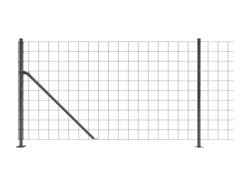 Metal mesh fence with anthracite flange 1x25 m FPEP17238