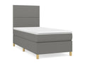Bed base with mattress, Dark Grey 100x200 Fabric SVYL17549