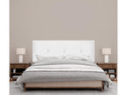 Elariva Smooth Faux Leather Headboard with Buttons 145x105cm with Legs for 135/140cm Beds - White GQZH46458
