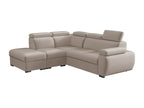 Lysvia 228 Corner Sofa Light Brown Sleeping Function Bed Box 260x85cm BCEY04466
