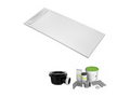 Non-slip shower tray pack 160x80 Neus rectangular white waterproofing WEDI drain cover VDJW34405
